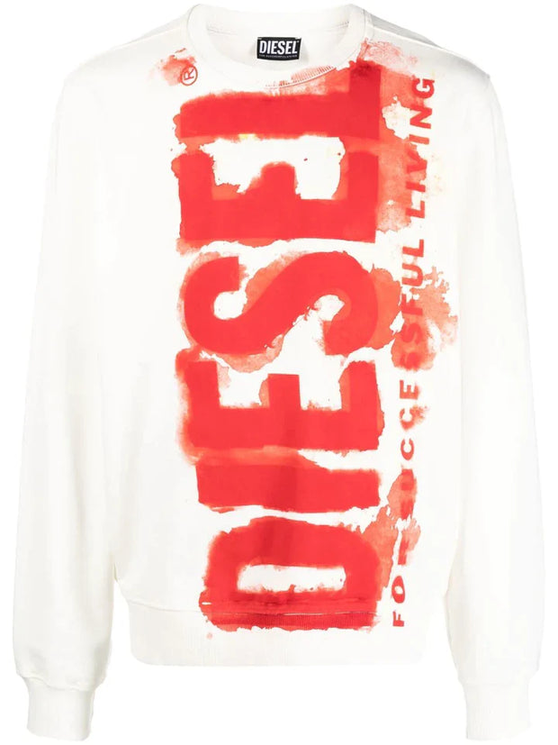 DIESEL PAINTERLY LOGO SWEATER