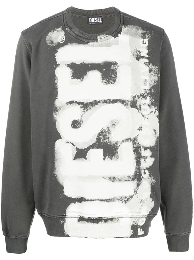 DIESEL PAINTERLY LOGO SWEATSHIRT