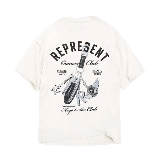 Represent Keys To The Club T-Shirt 'Jet White'