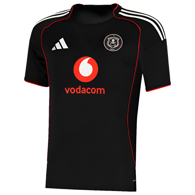 Orlando Pirates 25/26 Home Jersey Mens Black/Red/White