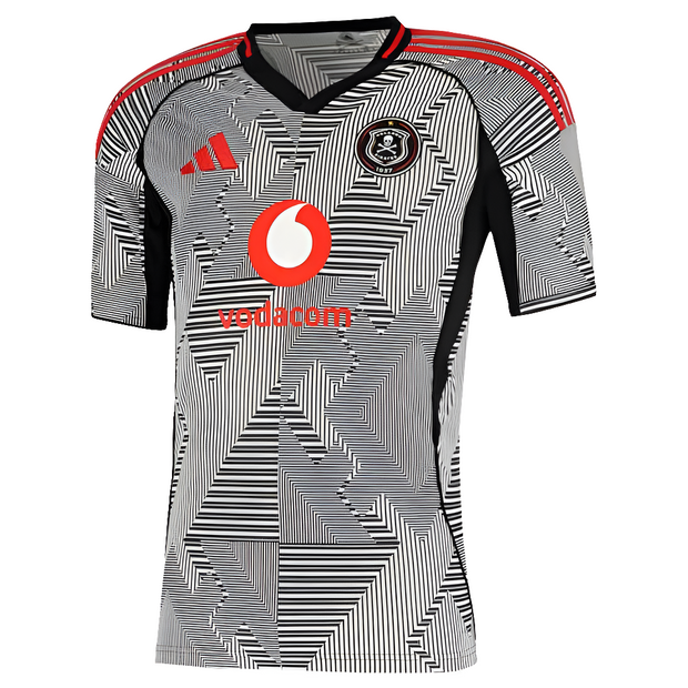 Orlando Pirates 25/26 Away Jersey Mens Black/White/Red