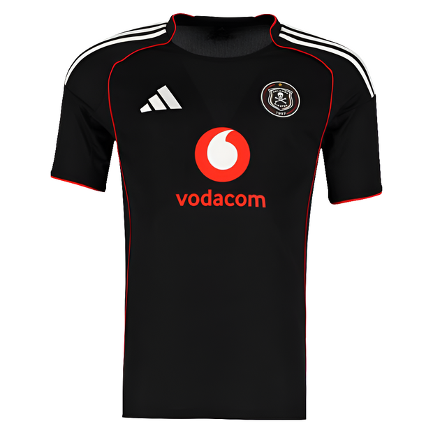 Orlando Pirates 25/26 Home Jersey Mens Black/Red/White