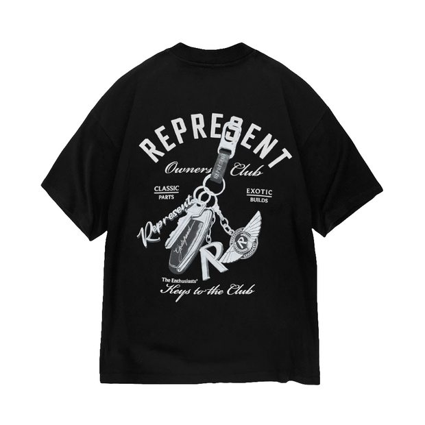 Represent Keys To The Club T-Shirt 'Jet Black'