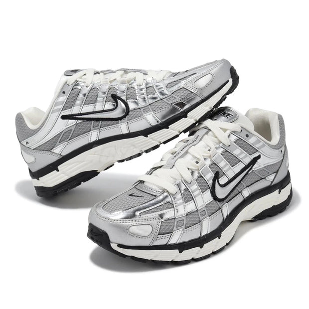 P-6000 Metallic Silver Men Unisex LifeStyle Casual Shoes Sneaker
