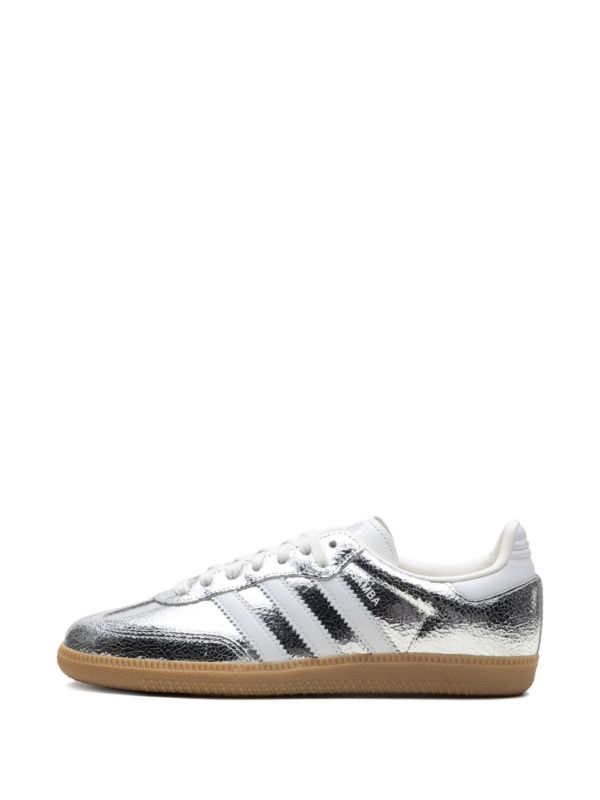 Samba OG "Silver Metallic Cracked Leather" sneakers