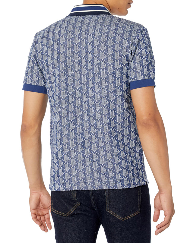 Classic fit monogram jacquard polo shirt