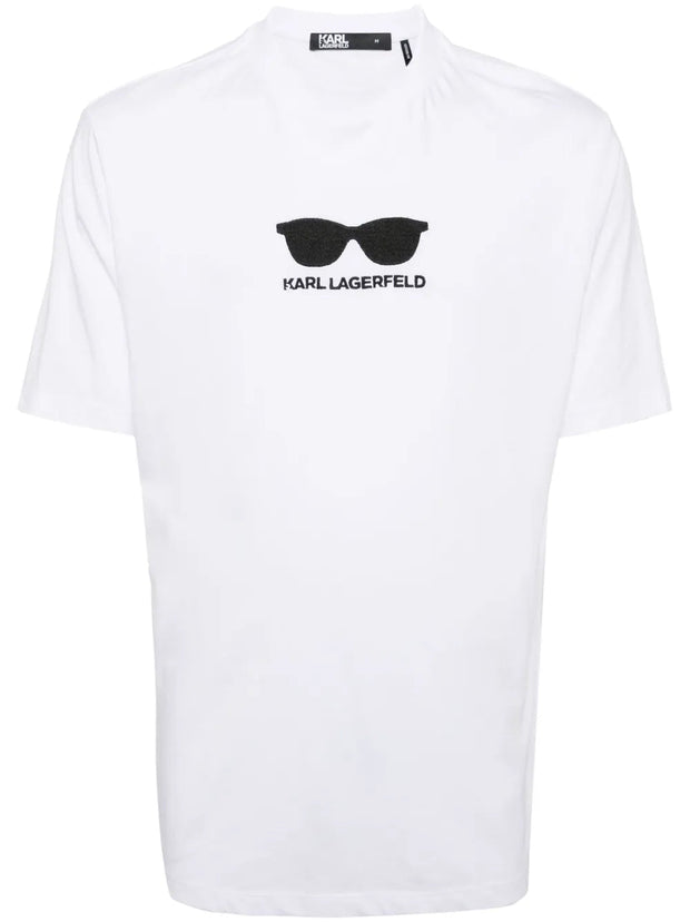 Karl Lagerfeld Sunglasses-Embroidered T-Shirt