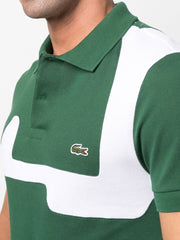 LACOSTE LOGO-PATCH SHORT-SLEEVED POLO SHIRT