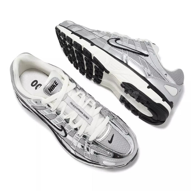 P-6000 Metallic Silver Men Unisex LifeStyle Casual Shoes Sneaker