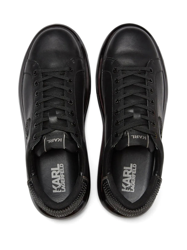 Karl Lagerfeld Ikon NFT Kapri Kushion Leather Sneakers – Black