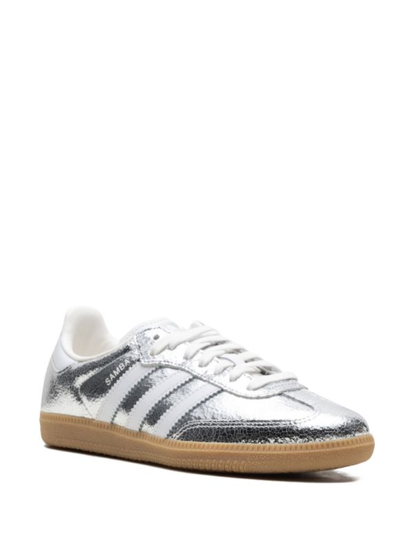 Samba OG "Silver Metallic Cracked Leather" sneakers