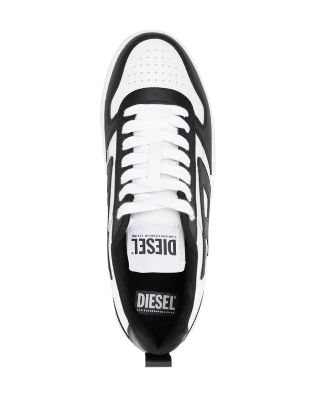 Diesel S-Ukiyo V2 Low Panelled Sneakers – White & Black