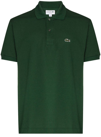 GREEN LACOSTE LOGO SHORT-SLEEVE POLO SHIRT