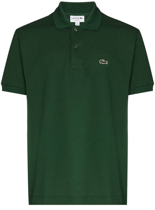 GREEN LACOSTE LOGO SHORT-SLEEVE POLO SHIRT