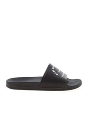 Karl Lagerfeld Contrasting Logo Slippers — Black