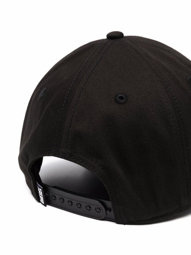 Diesel logo-patch cotton baseball cap