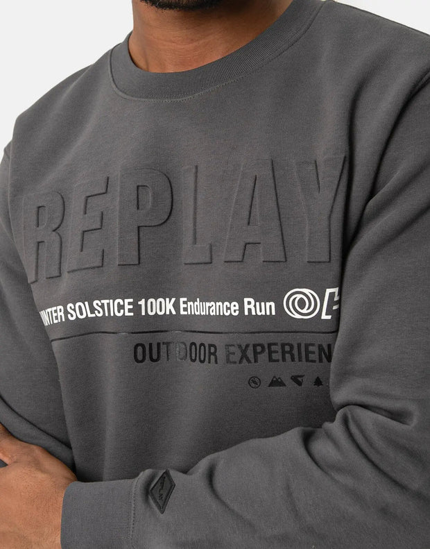Replay Men's Crewneck Sweatshirt With Outdoor Print