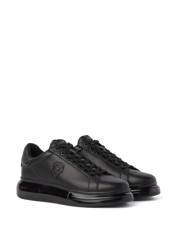Karl Lagerfeld Ikon NFT Kapri Kushion Leather Sneakers – Black