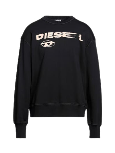 Diesel Men's Sweater S-Macs Logo Black
