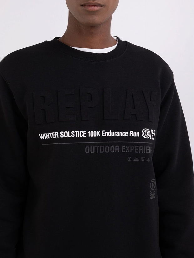 Replay Men's Crewneck Sweatshirt With Outdoor Print