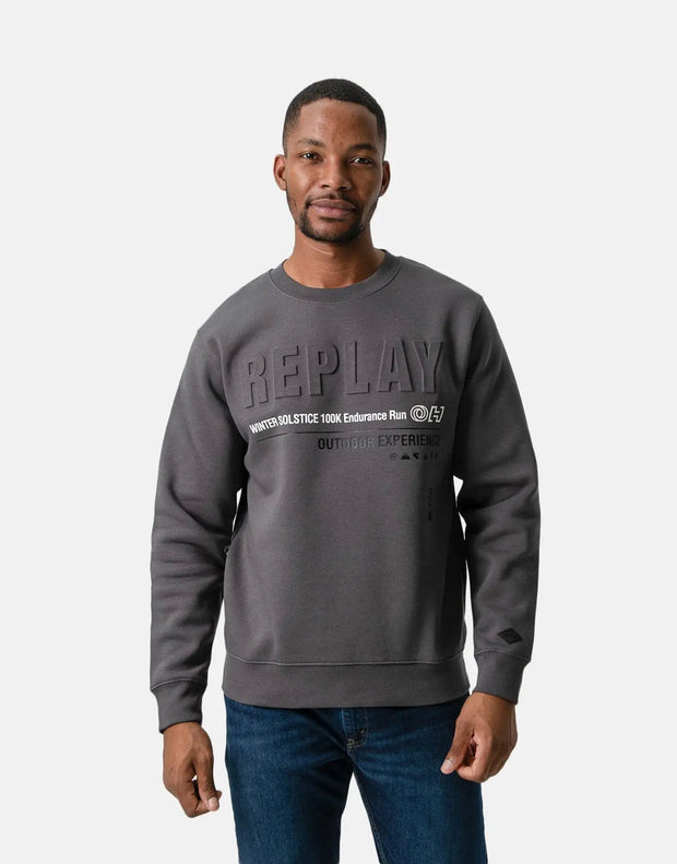 Replay Men's Crewneck Sweatshirt With Outdoor Print