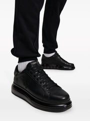 Karl Lagerfeld Ikon NFT Kapri Kushion Leather Sneakers – Black