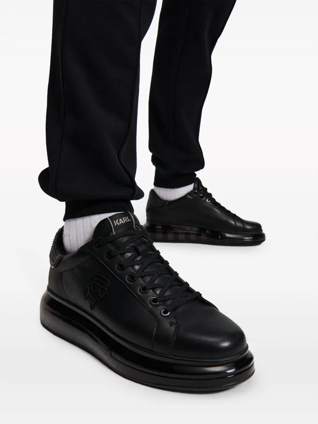 Karl Lagerfeld Ikon NFT Kapri Kushion Leather Sneakers – Black